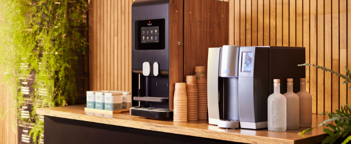 Complete koffiecorner, met waterautomaat natuurlijk!